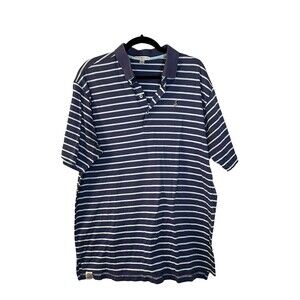 Peter Millar Blue Stripe Polo Shirt Men's Size XL